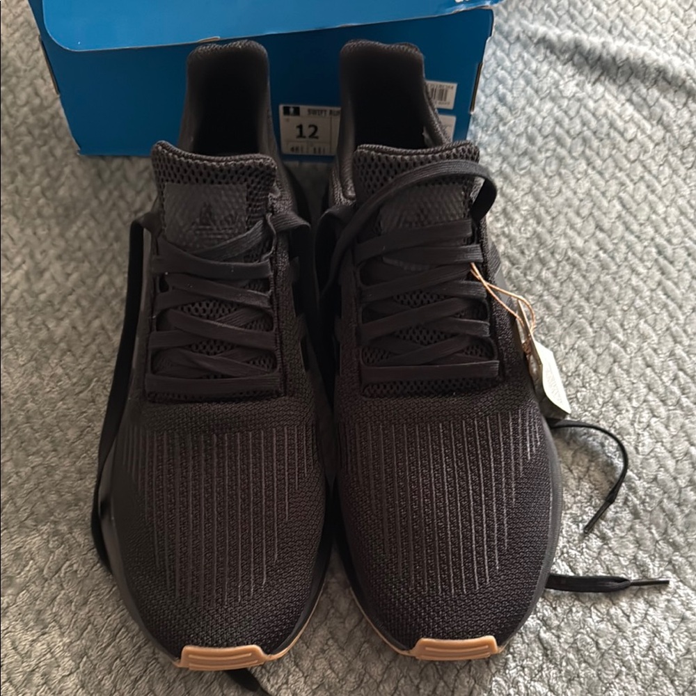 Adidas Black and Tan Athletic Swift run size 12